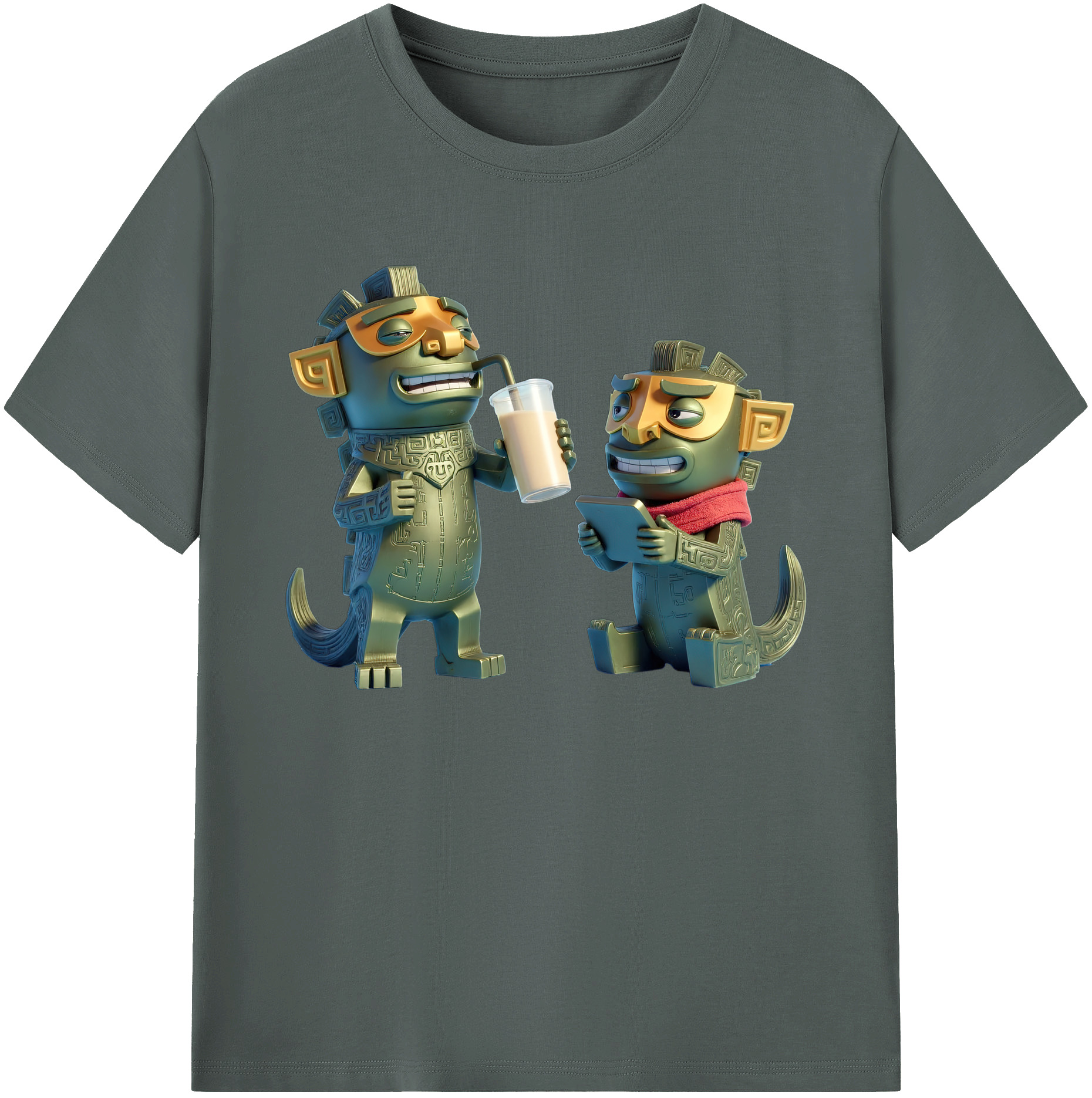 （画像用） Ne Zha 2 ナタ 魔童の大暴れ 綿100％ メンズ半袖Tシャツ｜肌触りやわらか＆通気性